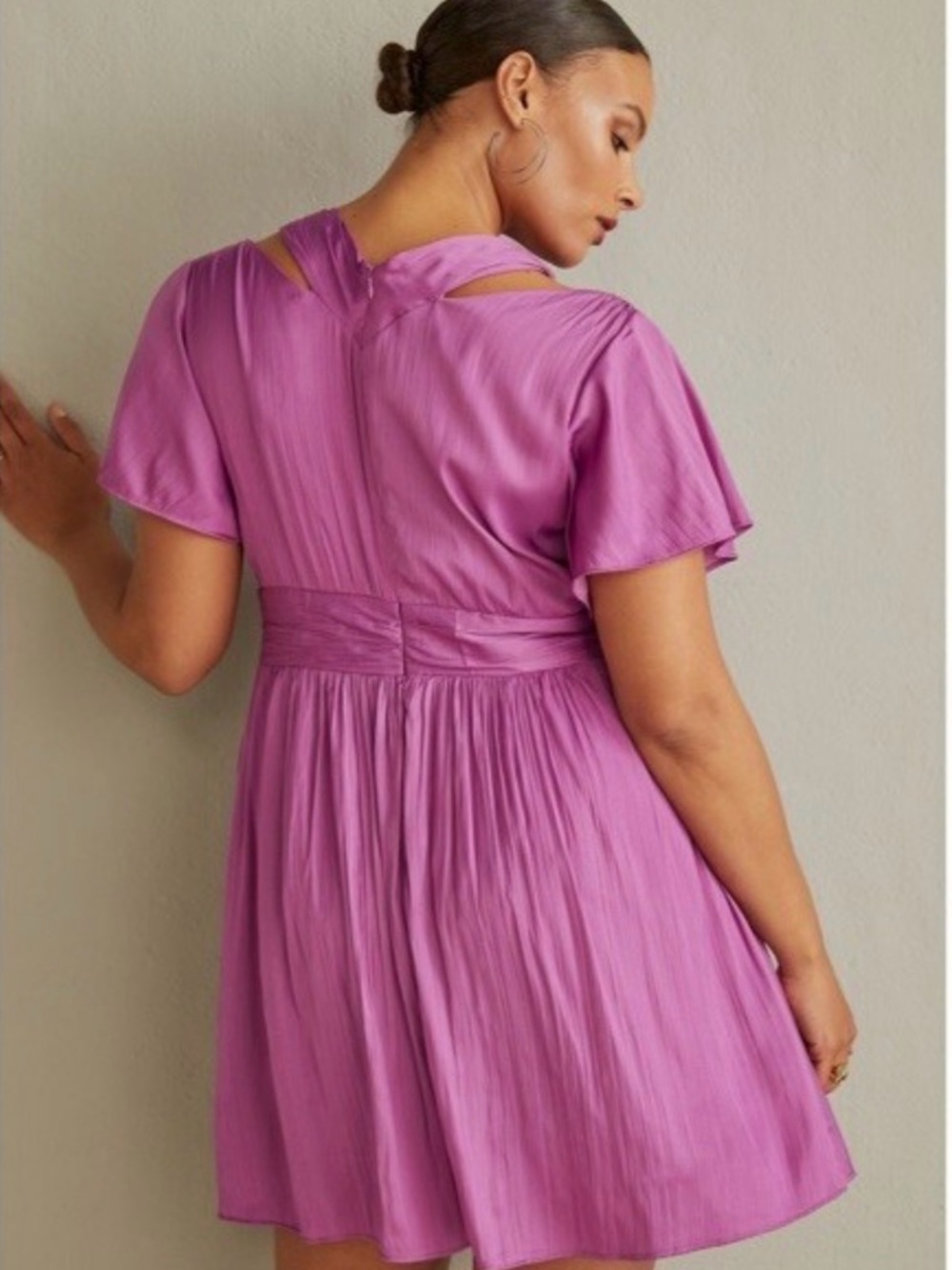 Anthropology Deep neck mini dress - Picture 3 of 7